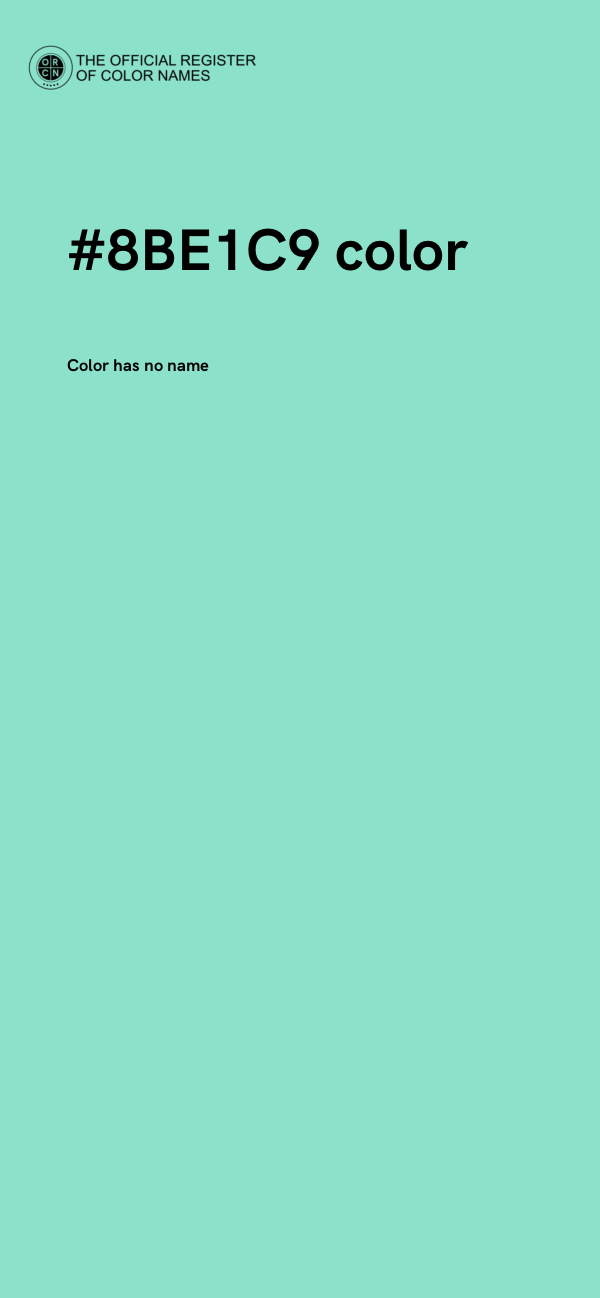 #8BE1C9 color image