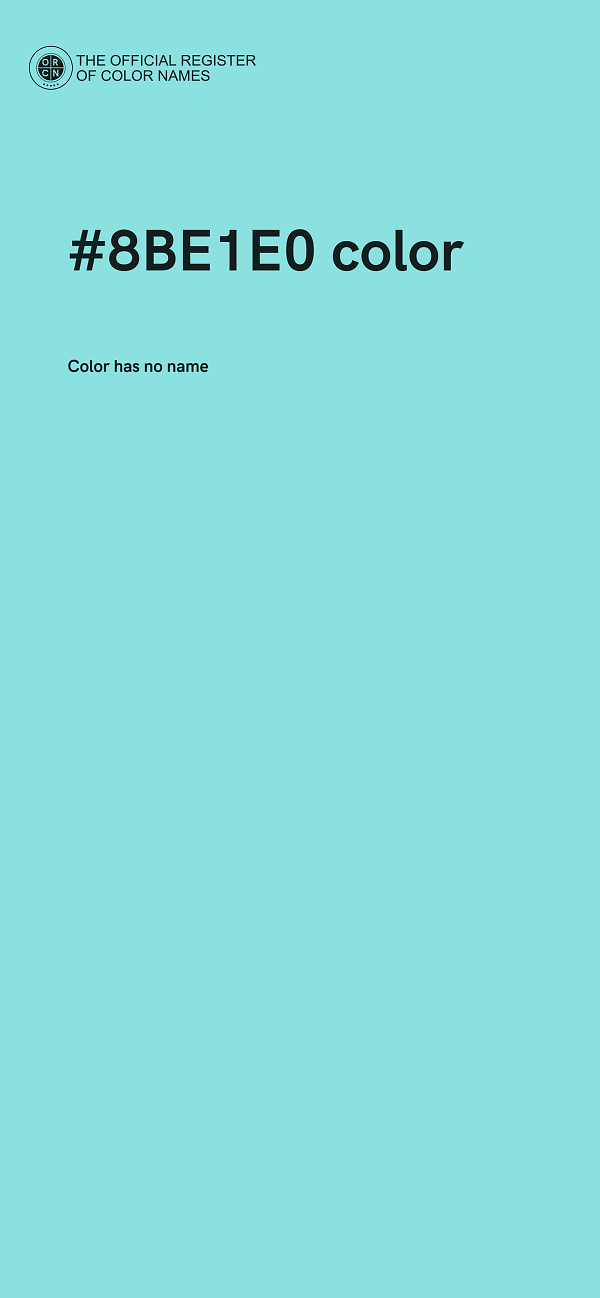 #8BE1E0 color image