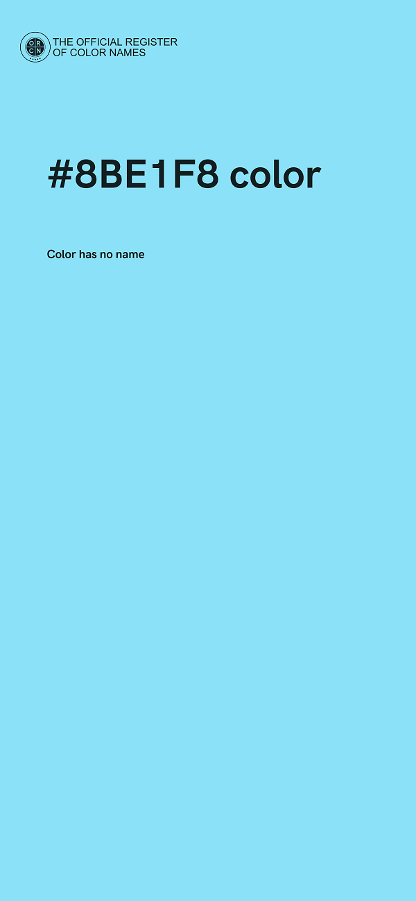 #8BE1F8 color image
