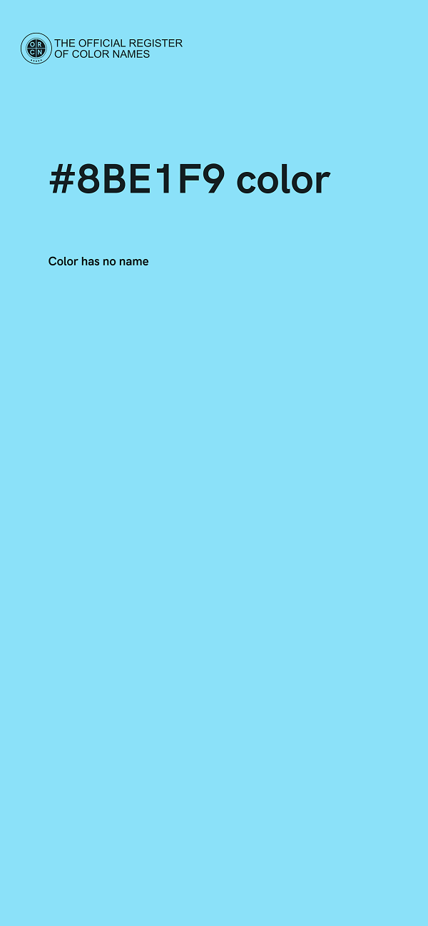 #8BE1F9 color image