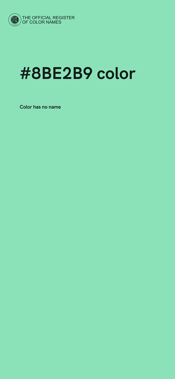 #8BE2B9 color image