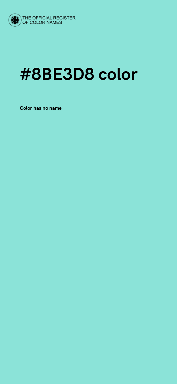 #8BE3D8 color image