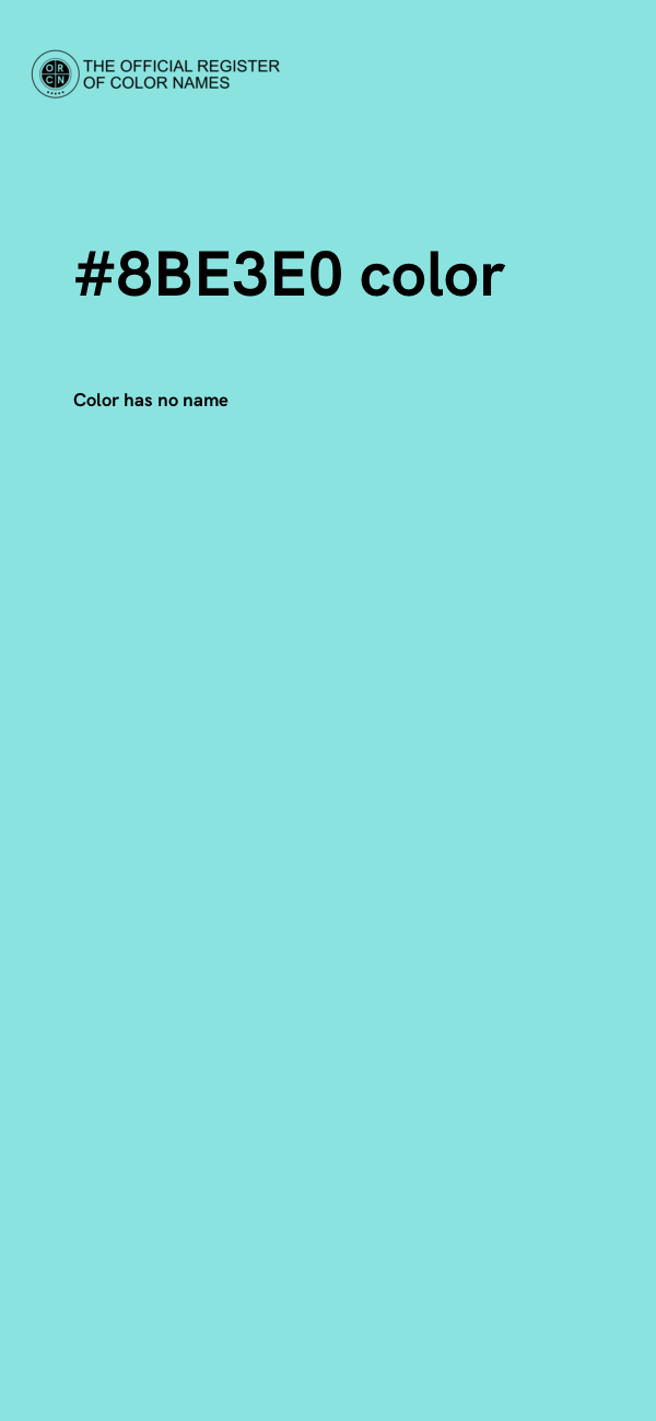 #8BE3E0 color image