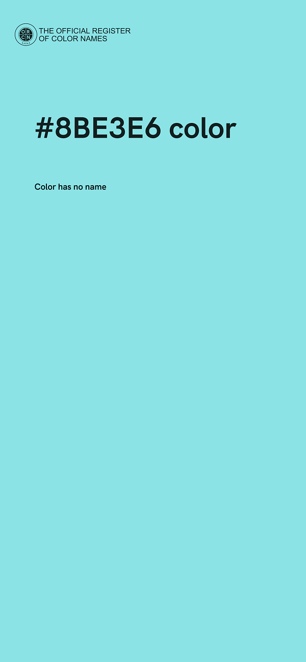 #8BE3E6 color image