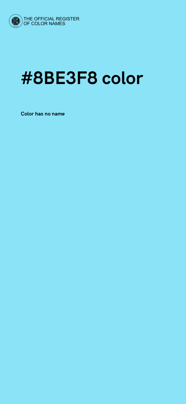 #8BE3F8 color image