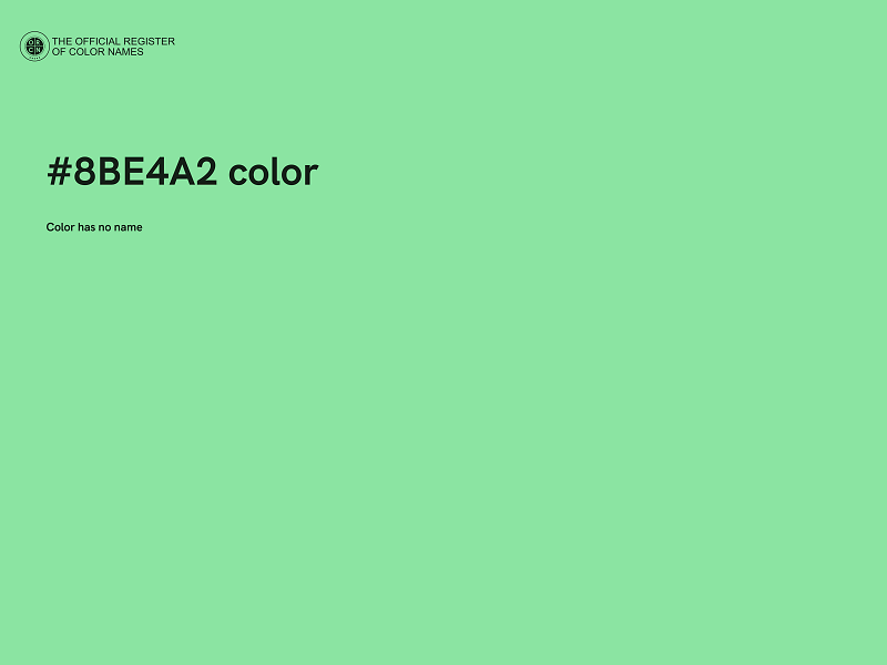 #8BE4A2 color image