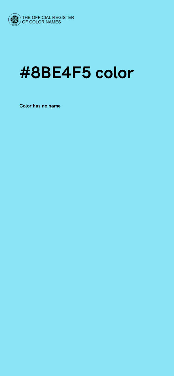 #8BE4F5 color image