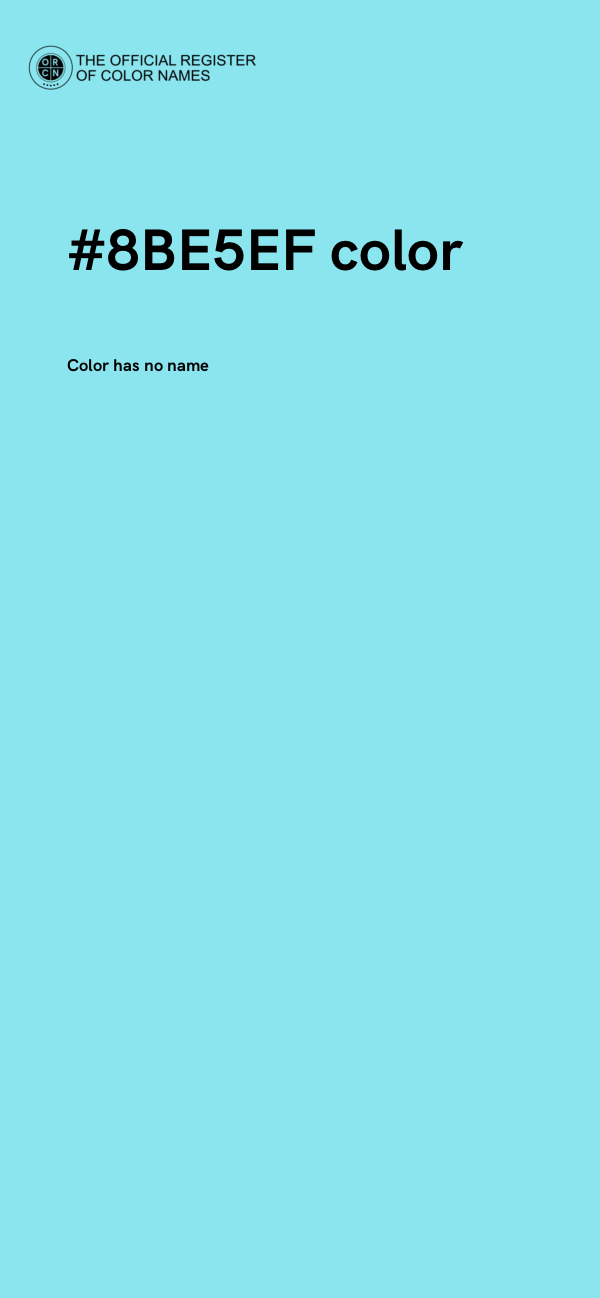 #8BE5EF color image