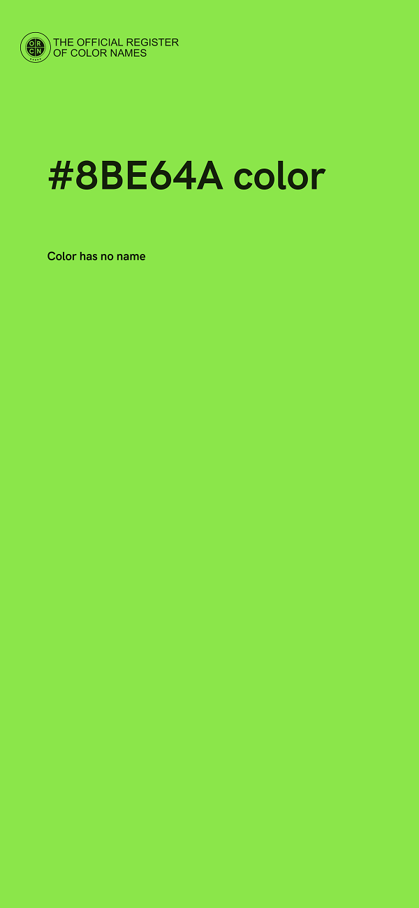 #8BE64A color image