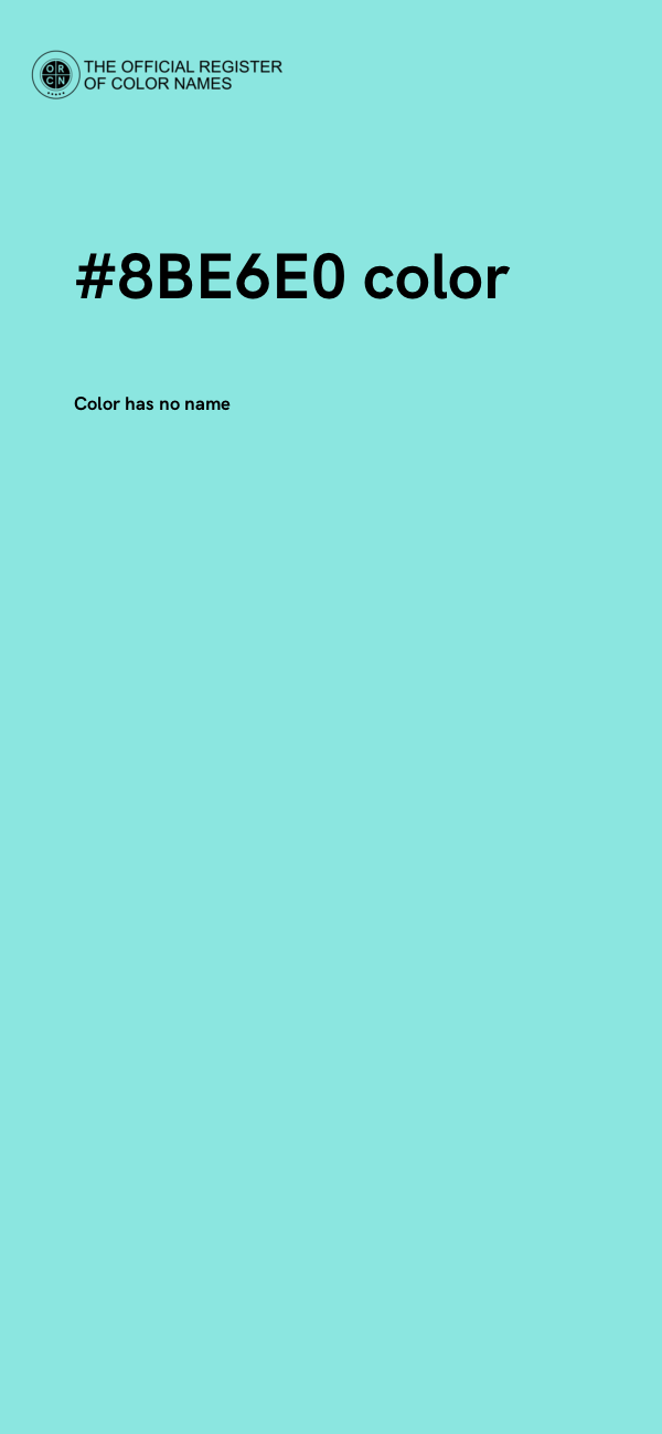 #8BE6E0 color image