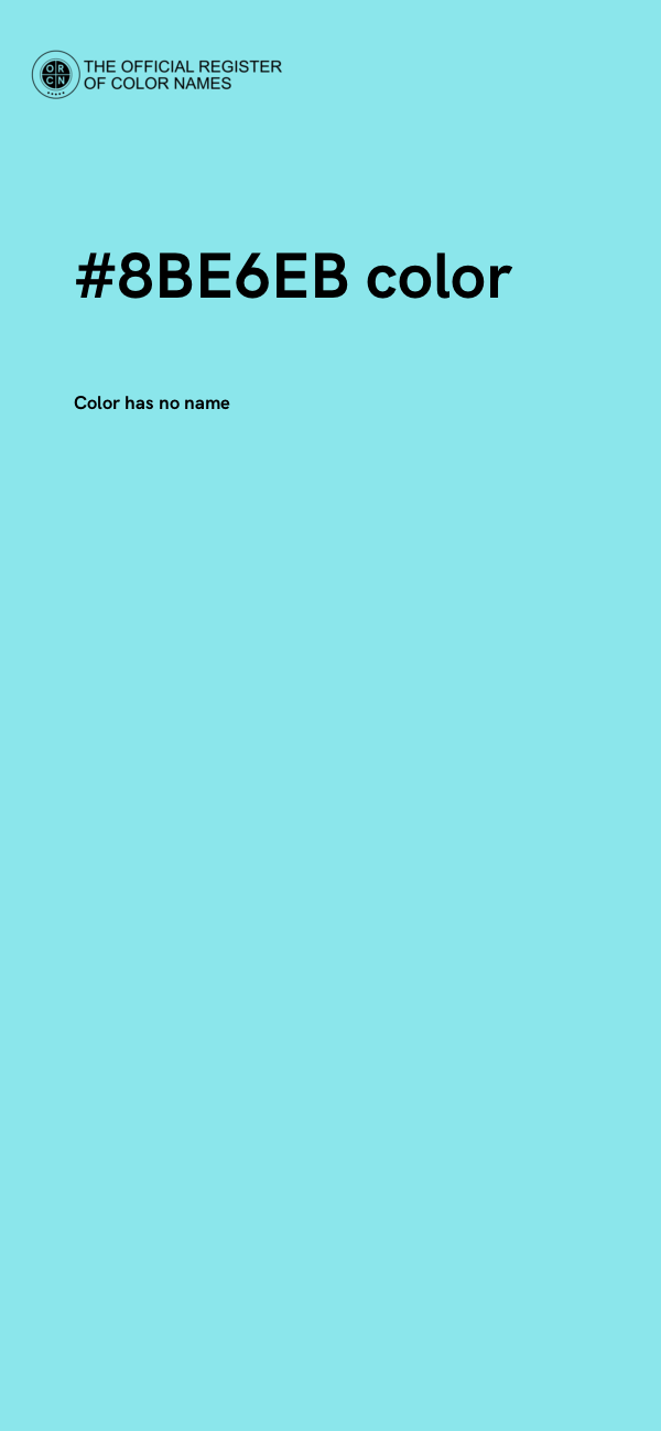 #8BE6EB color image