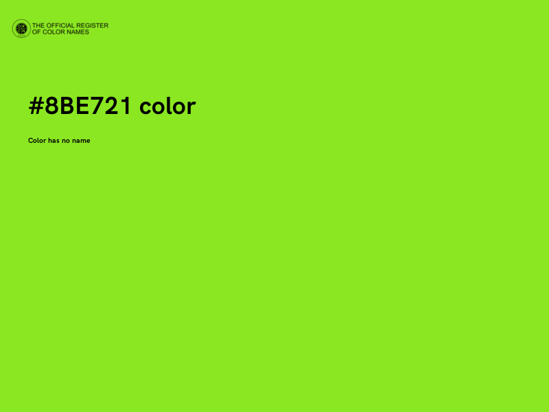 #8BE721 color image