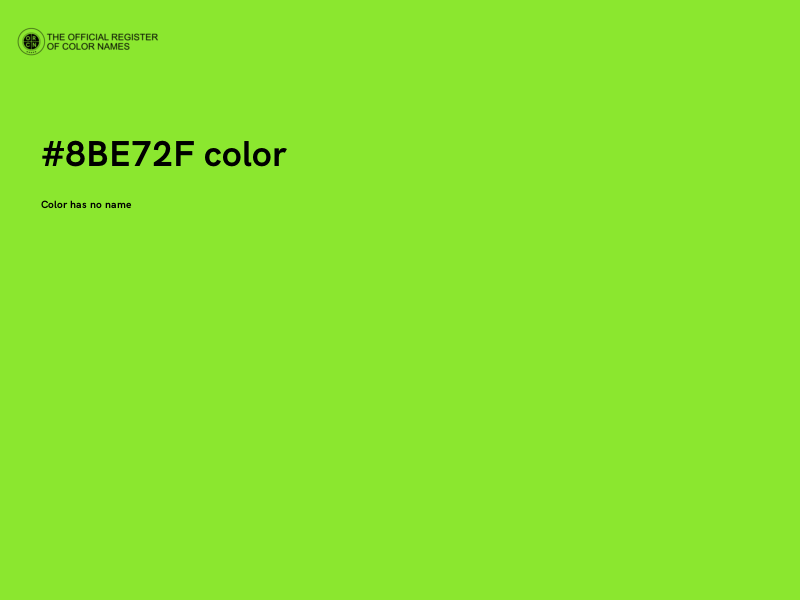 #8BE72F color image