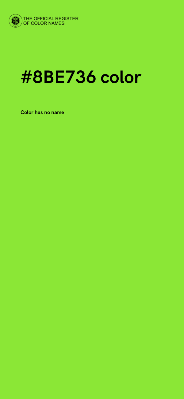 #8BE736 color image