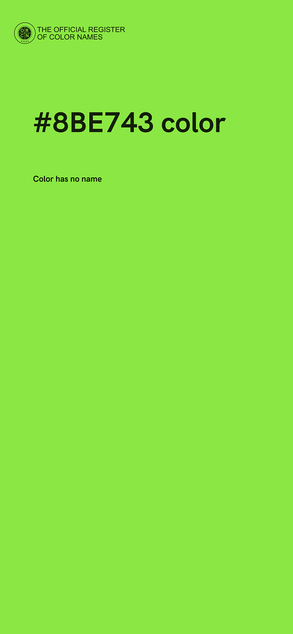 #8BE743 color image