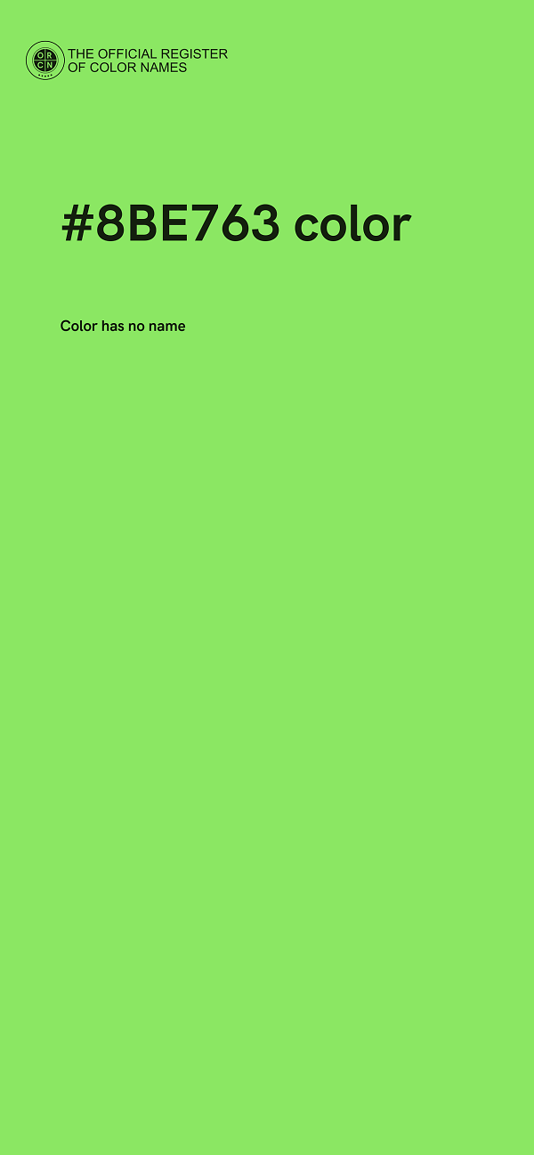 #8BE763 color image