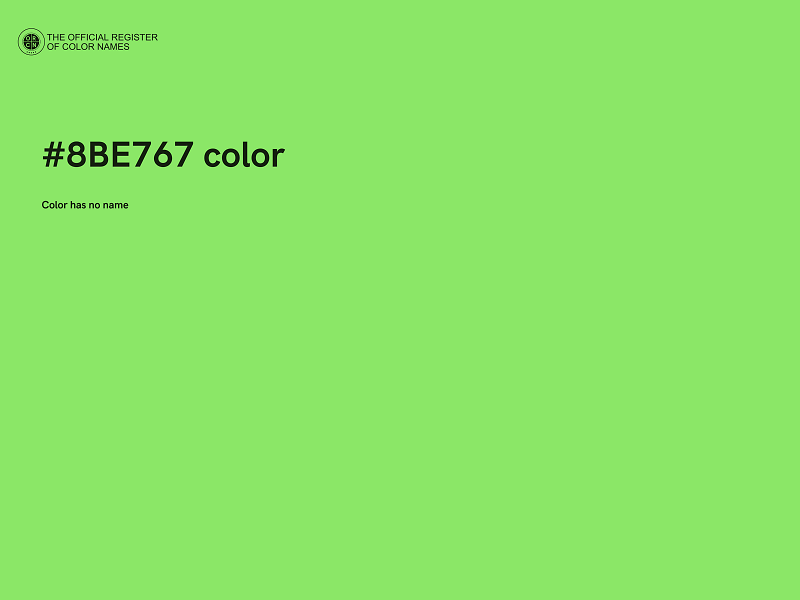 #8BE767 color image