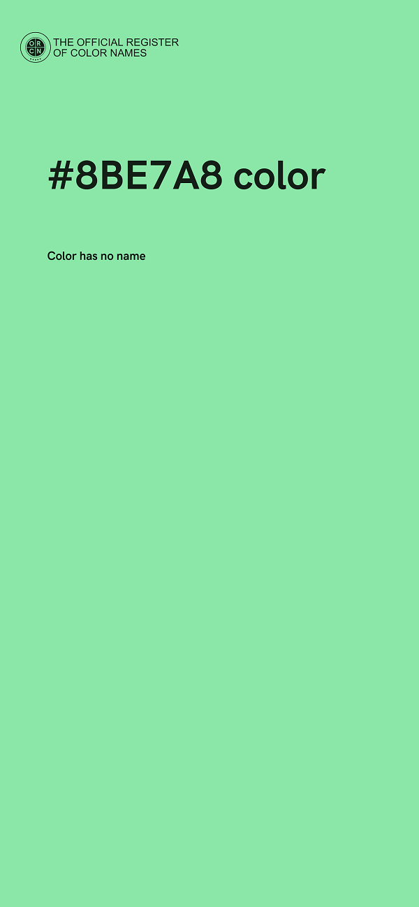 #8BE7A8 color image