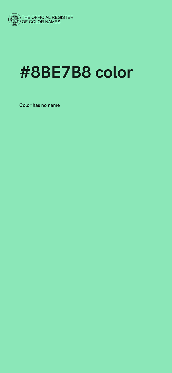 #8BE7B8 color image