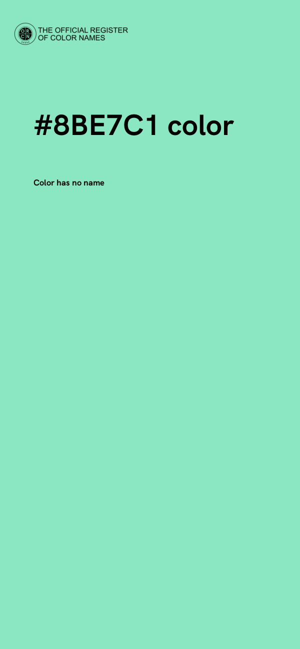 #8BE7C1 color image