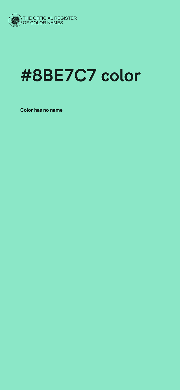 #8BE7C7 color image