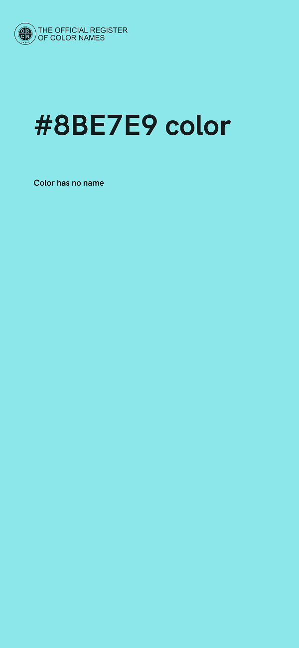 #8BE7E9 color image