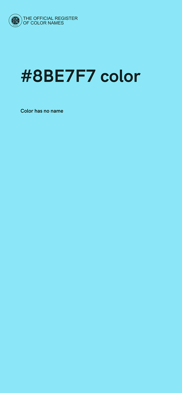#8BE7F7 color image