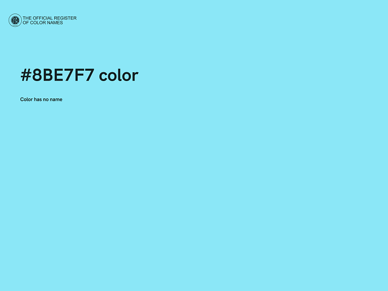 #8BE7F7 color image