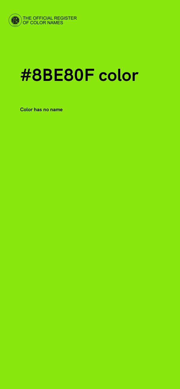 #8BE80F color image