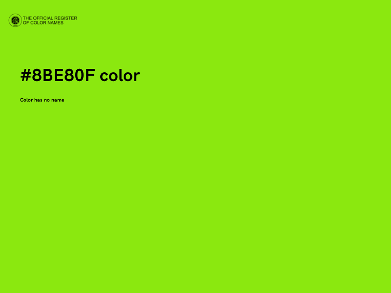 #8BE80F color image
