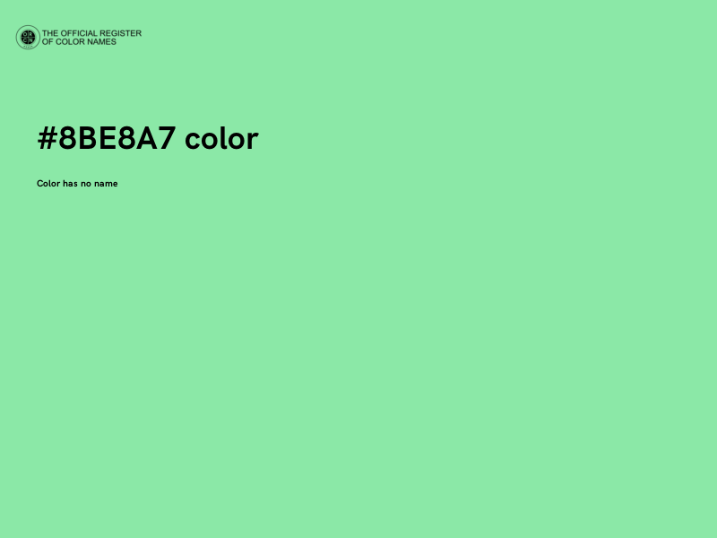 #8BE8A7 color image