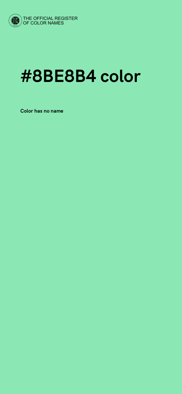 #8BE8B4 color image