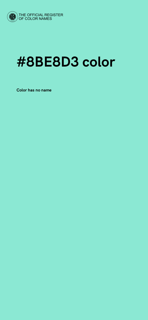 #8BE8D3 color image