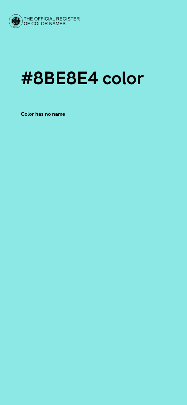 #8BE8E4 color image
