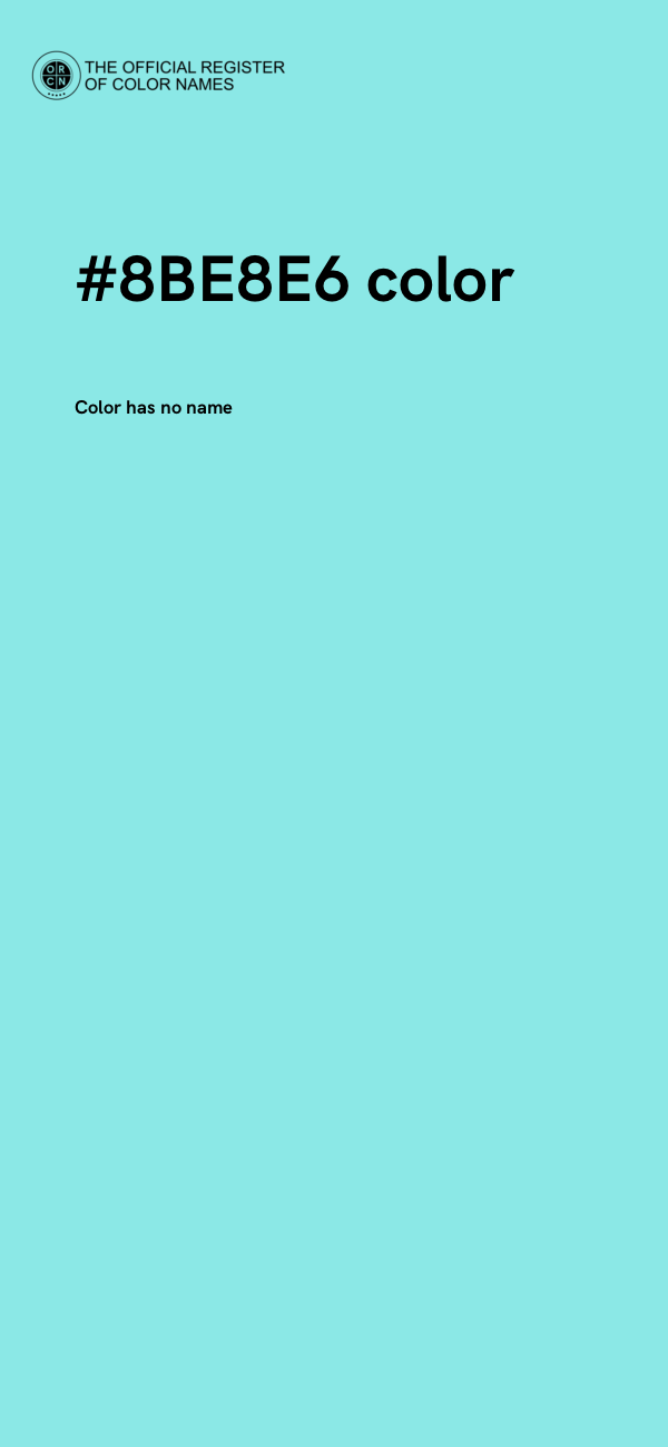 #8BE8E6 color image