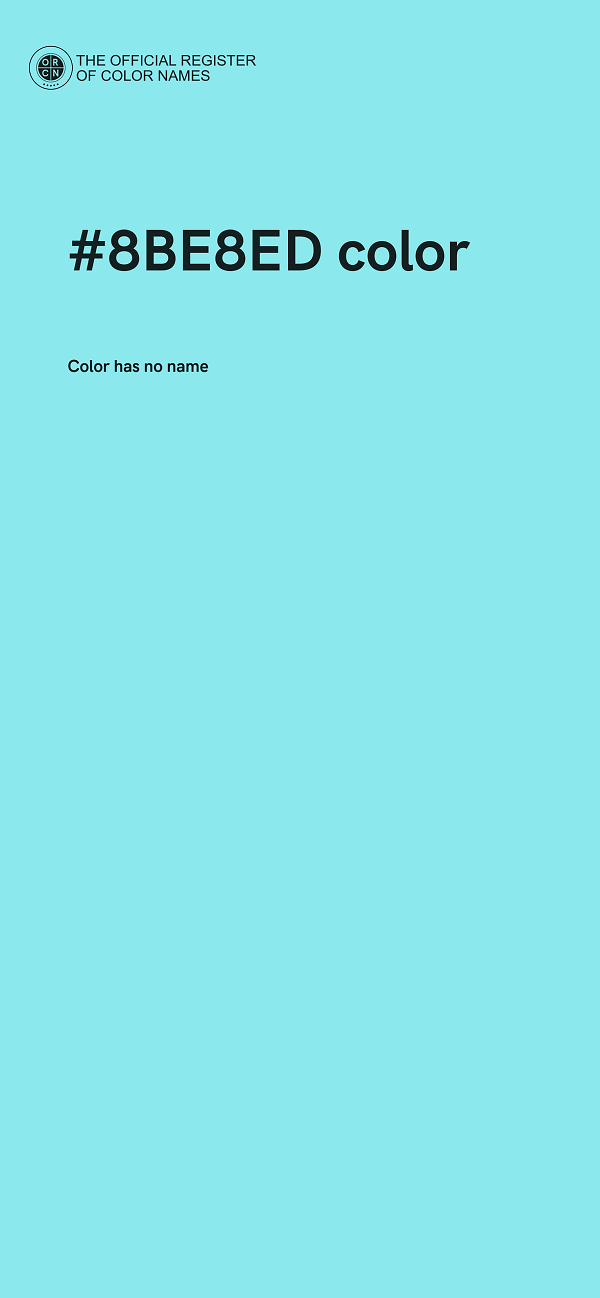#8BE8ED color image