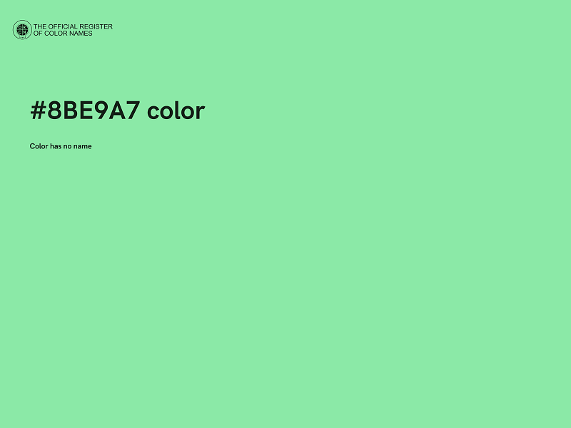 #8BE9A7 color image
