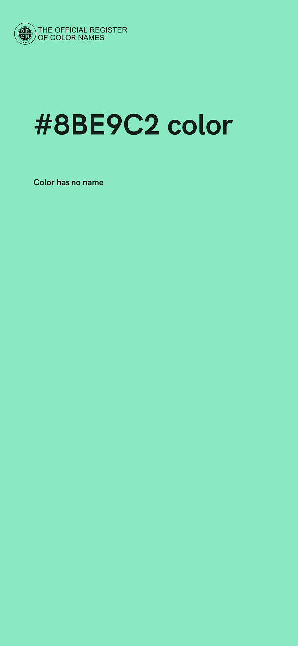 #8BE9C2 color image