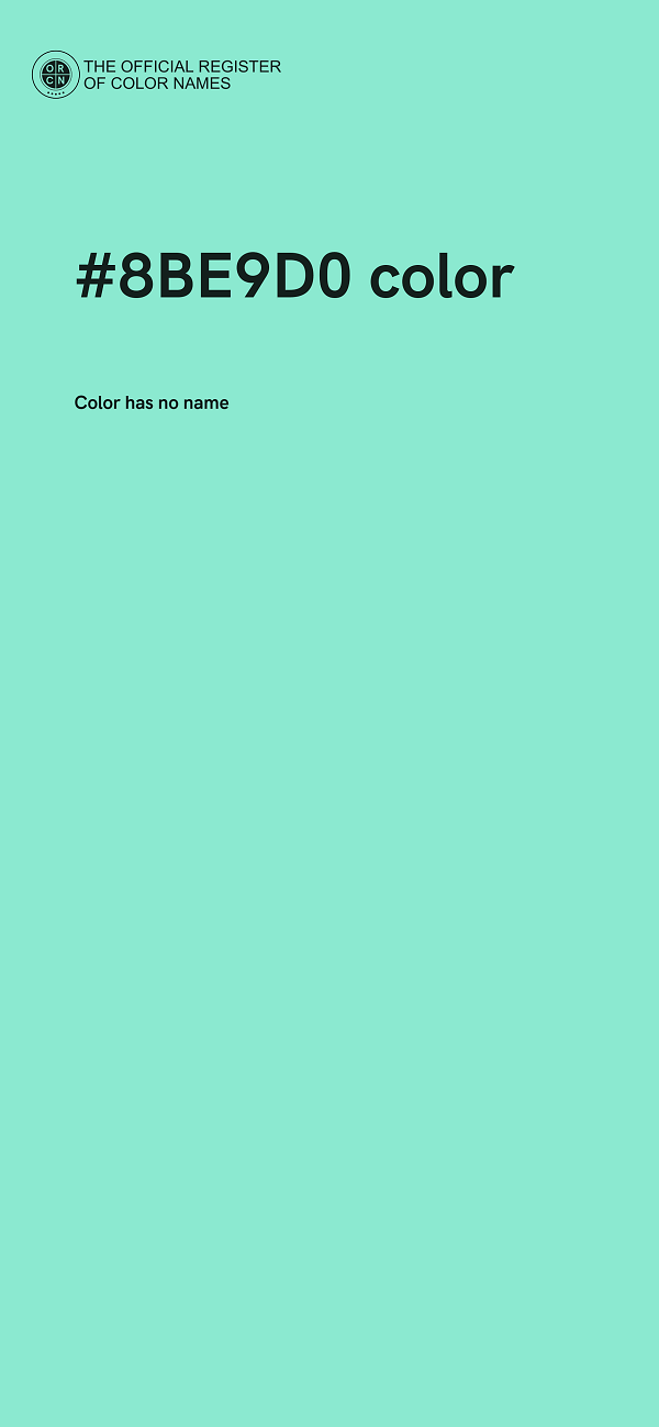 #8BE9D0 color image