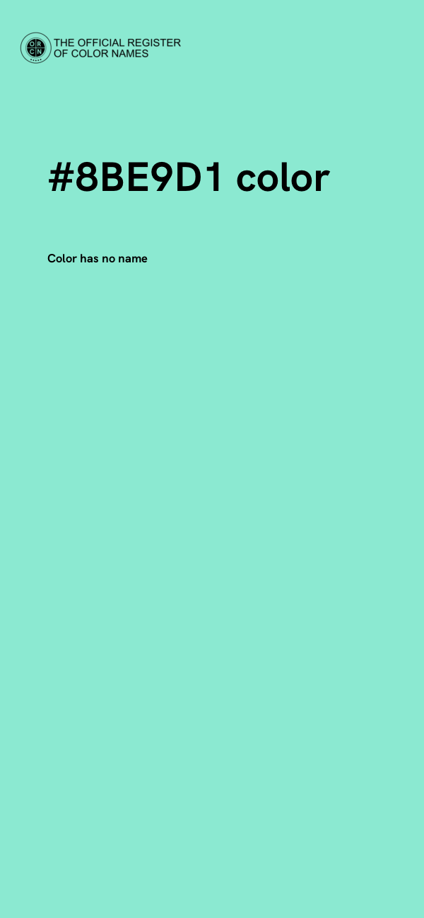 #8BE9D1 color image