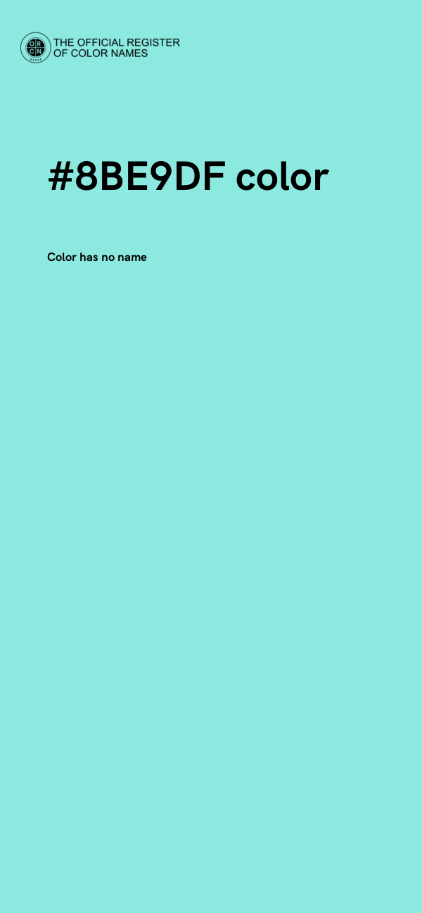 #8BE9DF color image