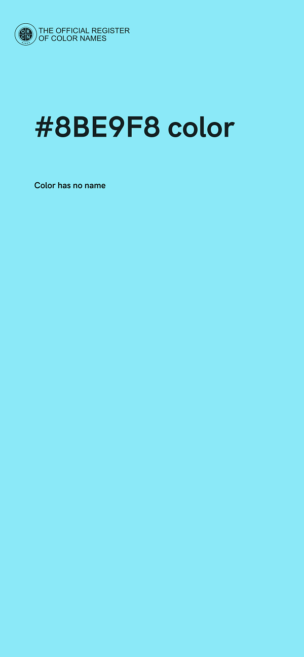 #8BE9F8 color image