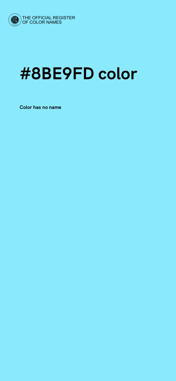 #8BE9FD color image