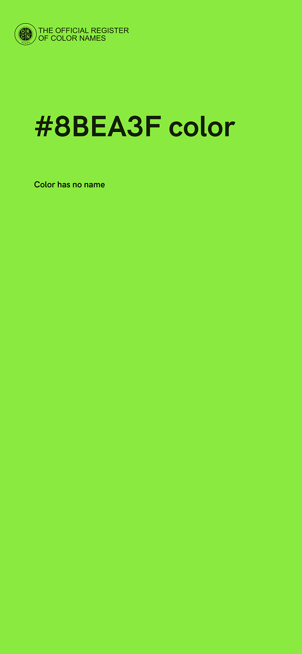 #8BEA3F color image