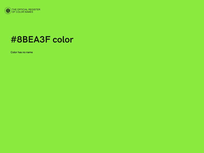 #8BEA3F color image