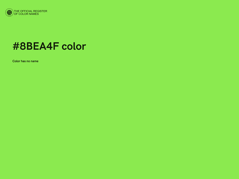 #8BEA4F color image