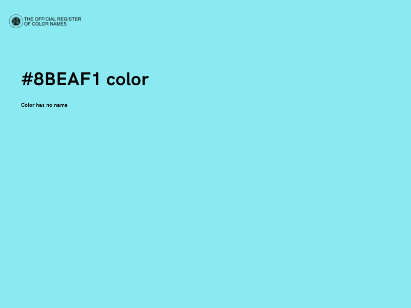 #8BEAF1 color image