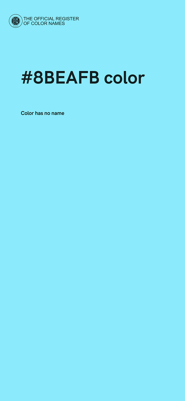 #8BEAFB color image