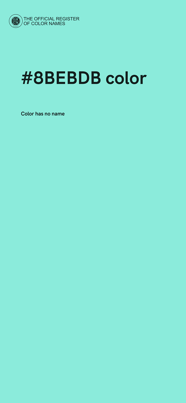 #8BEBDB color image
