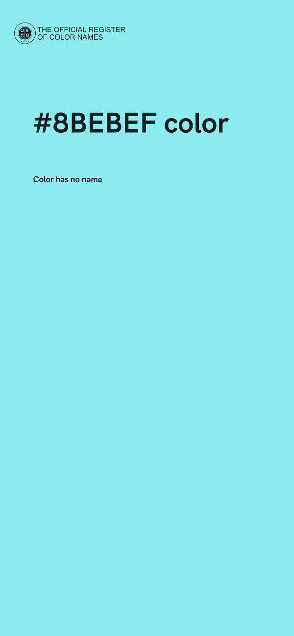 #8BEBEF color image